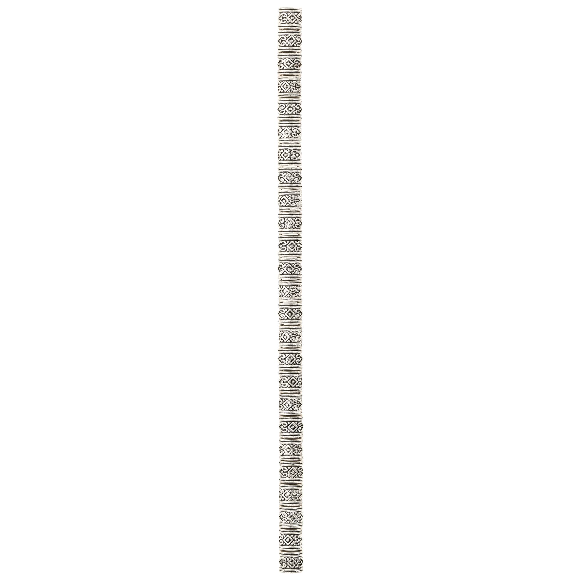 Silver Heart Pattern Metal Rondelle Beads, 8mm by Bead Landing™